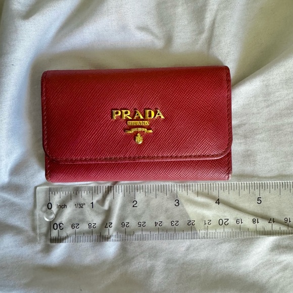 Prada Saffiano Leather Key Case 6 Key Holder - Pink Fuschia - Picture 12 of 14
